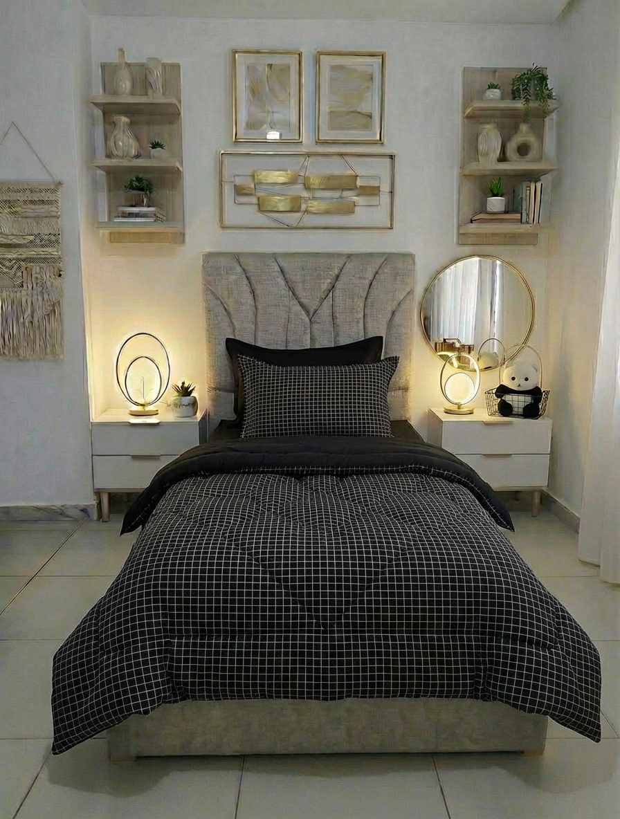 Couette Black Checks